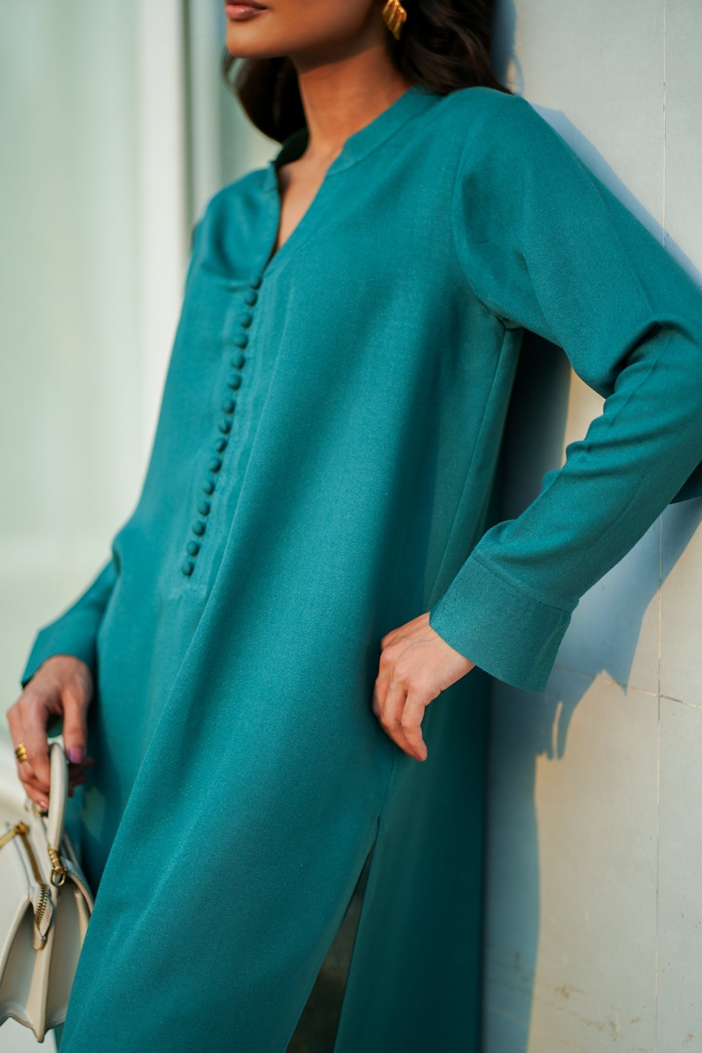 Teal Karandi Coord
